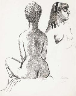 Mervyn Lawrence Peake - Study of female nudes