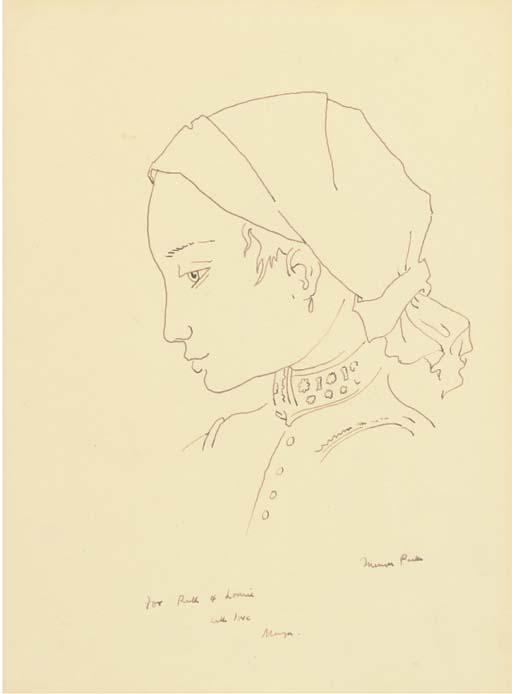 Mervyn Peake - Portrait of a girl