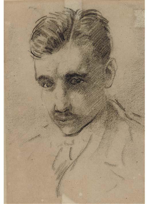 Mervyn Peake - Portrait of Lonnie Peake, The Artist\'S Brother