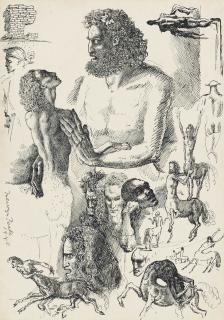 Mervyn Peake - Studies of centaurs