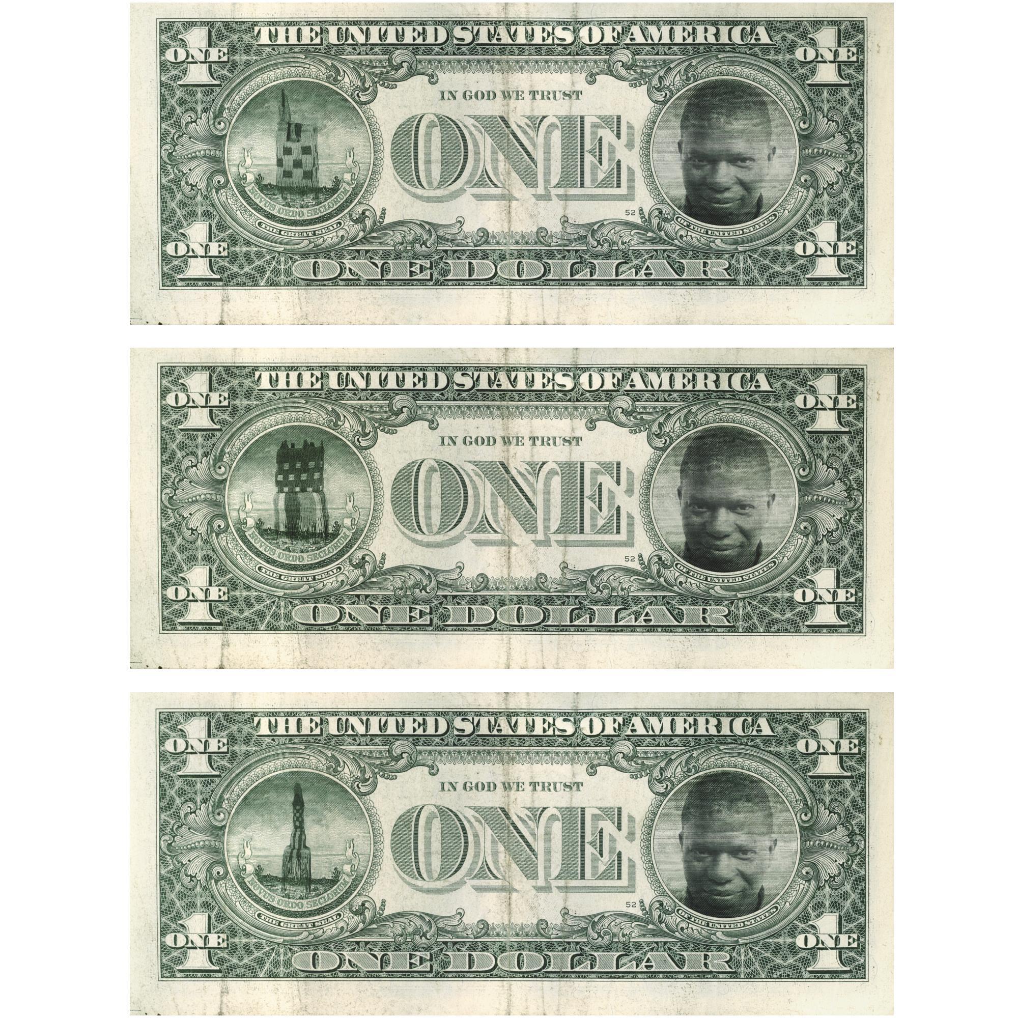Meschac Gaba - Series Artist With American  Inspiration (Banknotes America Posters: Part Of The Installation Tresses)