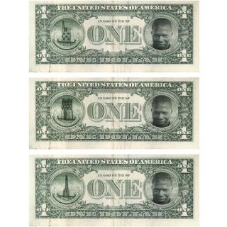 Meschac Gaba - Series Artist With American  Inspiration (Banknotes America Posters: Part Of The Installation Tresses)