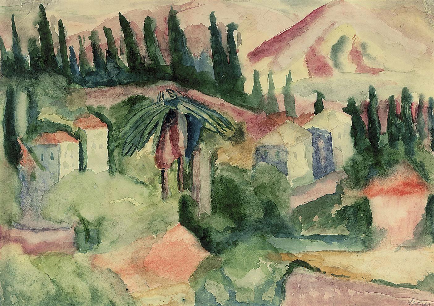 Meta Speier - Landscape with palm tree