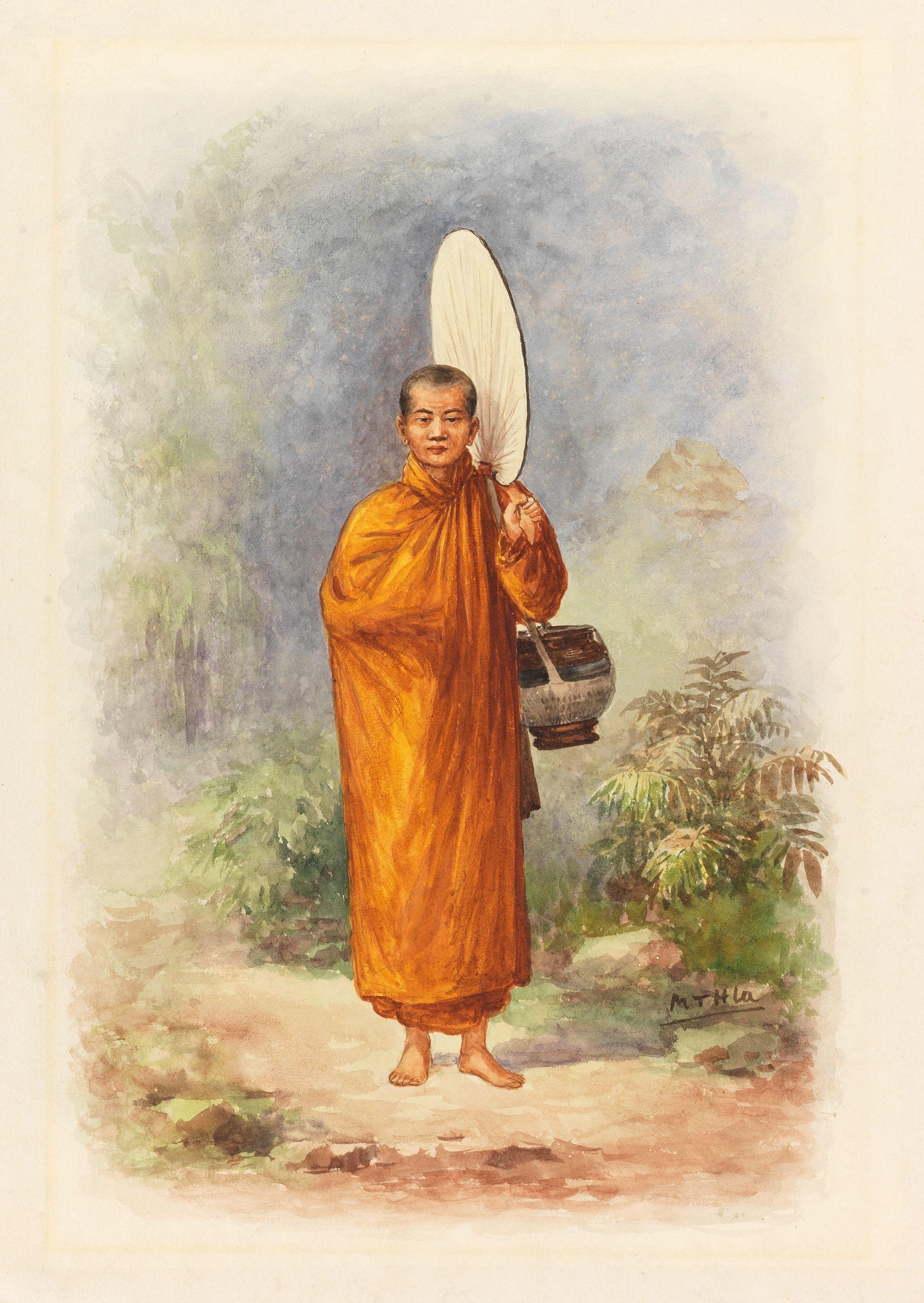 Mg Tun Hla - A set of four Burmese figure studies