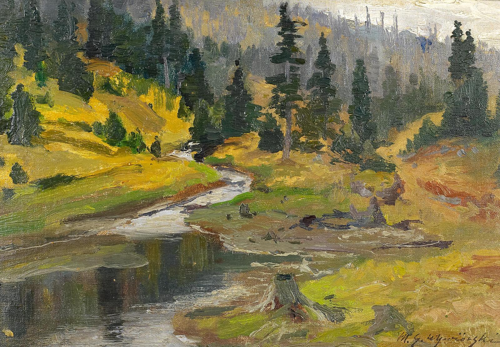 Miachael Gorstkin-Wywiorski - Wildbach am Tannenwald