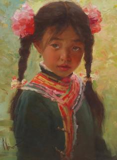 Mian Situ - Bashful 16 x 12 in. framed 20 1/4 x 16 1/4 in.