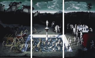 Miao Xiaochun - H2O The Fountain Of Youth - Front View (Triptych)