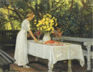 Michael Ancher - Frokost forberedes (Preparing Lunch)