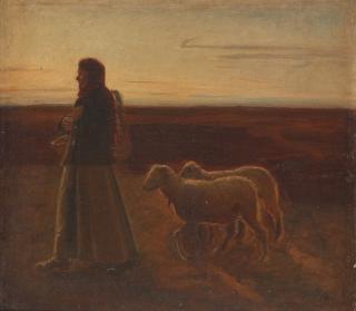 Michael Ancher - Woman with sheep