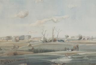 Michael Andrews - Bare trees with bridge