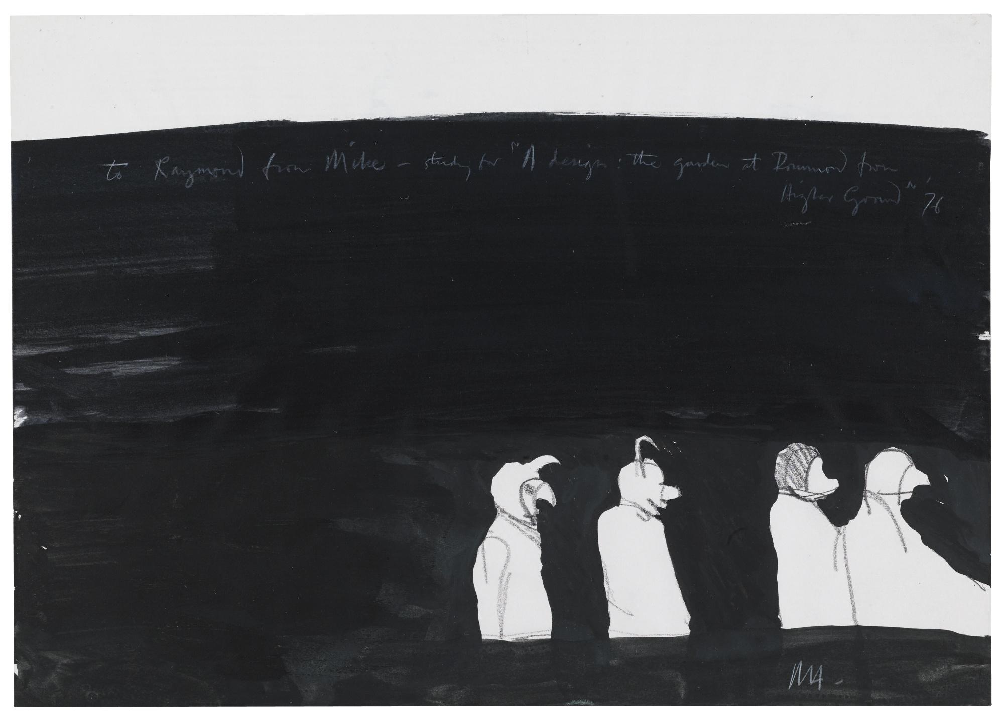 Michael Andrews - Sketches Relating To \'A Design: The Garden At Drummond From Higher Ground\'