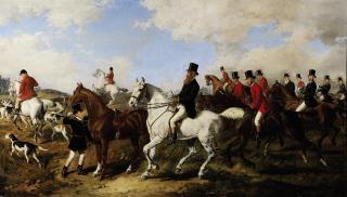 Michael Angelo Hayes R.H.A. - John Poyntz, 5th Earl Spencer (1835-1910) with the Ward Union Hunt, 1877.