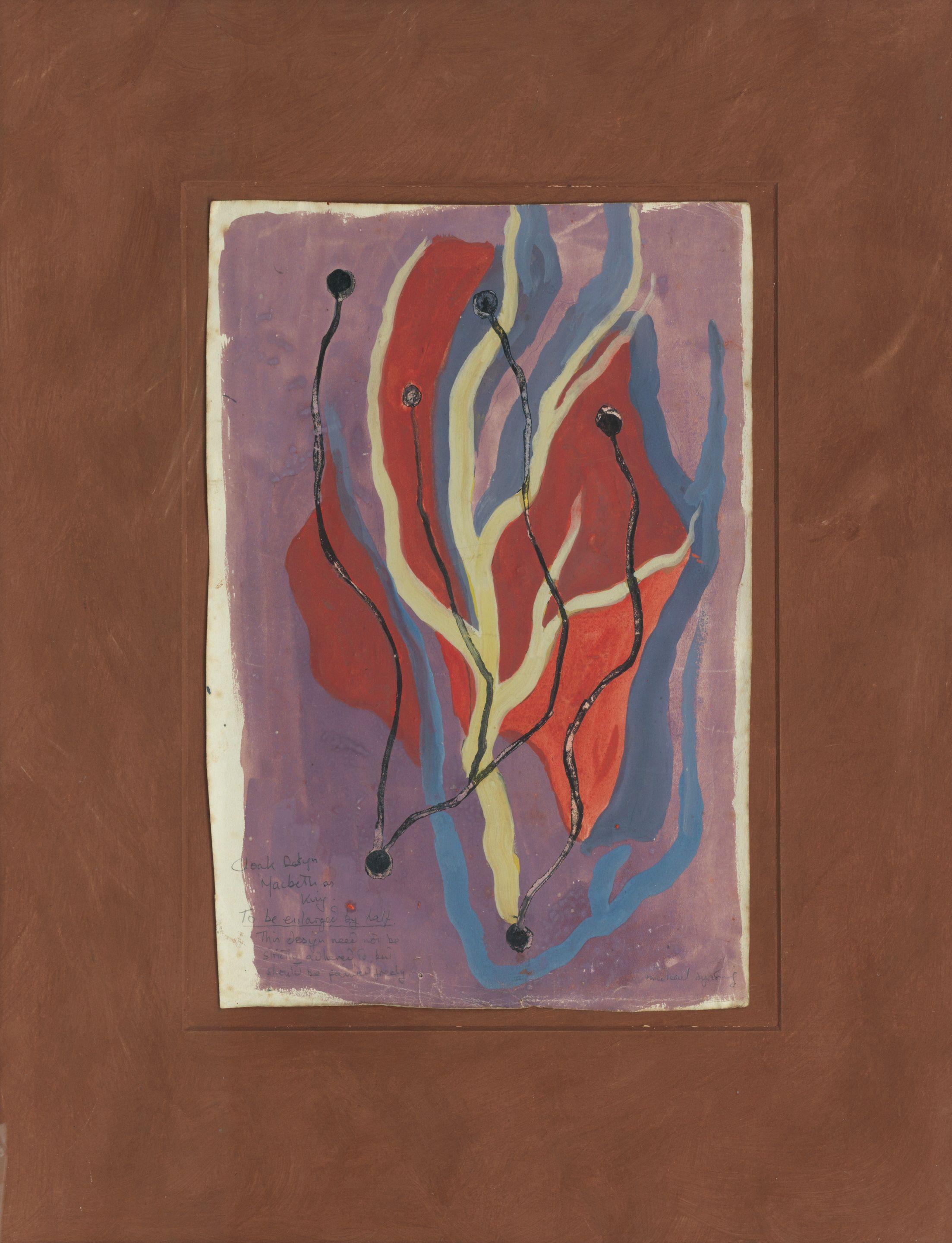 Michael Ayrton - Cloak Design: Macbeth as King, 1942