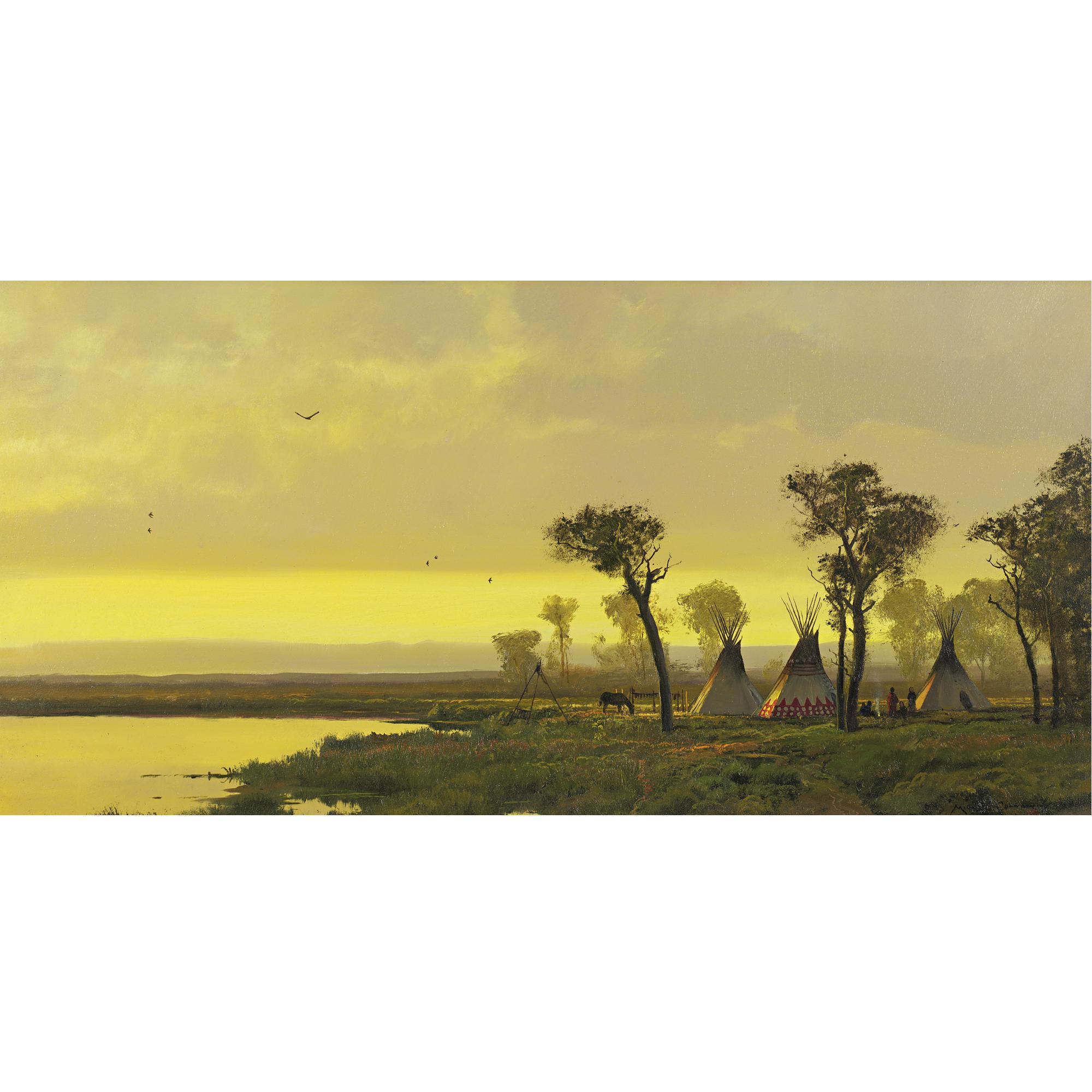 Michael Coleman - Blackfeet Camp During Buffalo Days