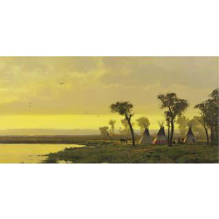 Michael Coleman - Blackfeet Camp During Buffalo Days