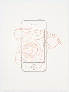 Michael Craig-Martin R.A. - Telephone/iPhone, from \'Then and Now\'
