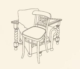 Michael Craig-Martin, R.A. - Two chairs and a table