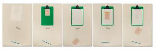Michael Craig-Martin - (i) 4 complete sets: extended to 5 complete sets with photograph replacements - #1, replaced clipboard