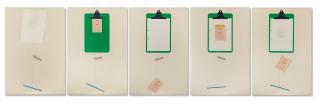 Michael Craig-Martin - (i) 4 complete sets: extended to 5 complete sets with photograph replacements - #1, replaced clipboard