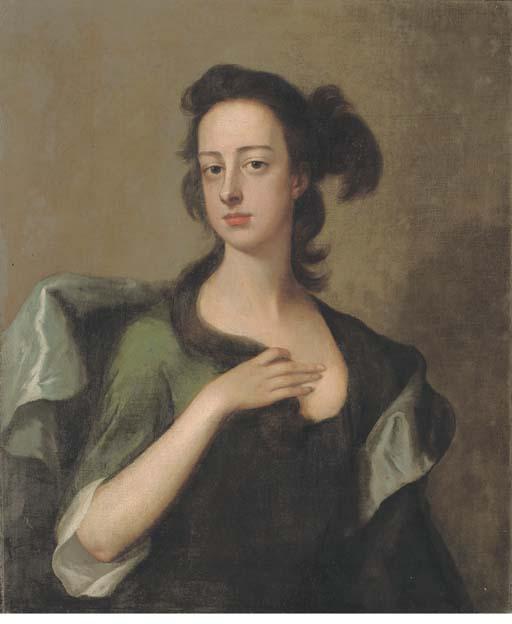 Michael Dahl - Portrait of Margaret Cavendish Bentinck, 2Nd Duchess of Portland (1714-1785), Half-Length, In A Green Dress And Mantle