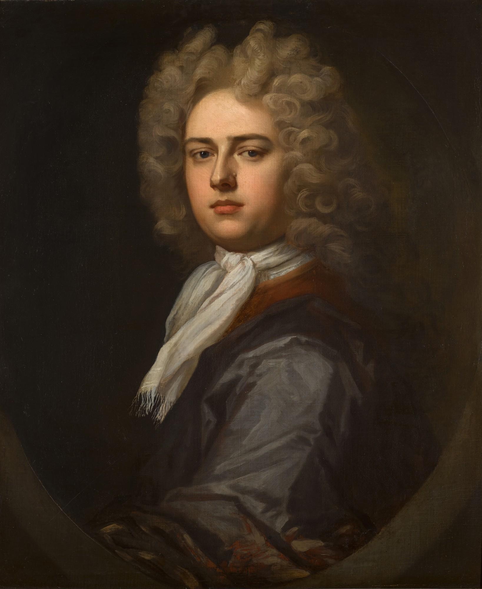 Michael Dahl - Portrait of the Hon. Thomas Coke (1674-1727) of Melbourne Hall, bust-length