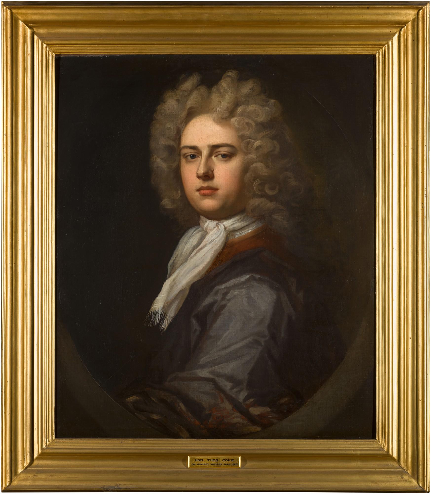Michael Dahl - Portrait of the Hon. Thomas Coke (1674-1727) of Melbourne Hall, bust-length