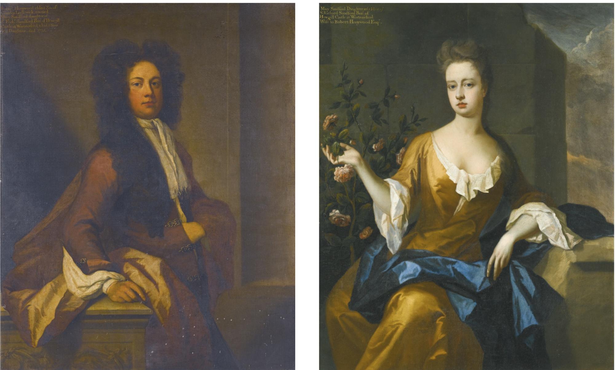 Portraits Of Colonel Robert Honywood; And His Wife Mary by Michael Dahl
