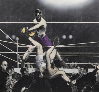 Michael Farrell - The Great Fight 152.4 x 165.1 cm. (60 x 65 in.)