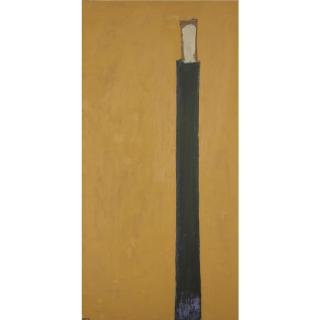 Michael Gross - Figure Of A Woman (Blue On Ochre)