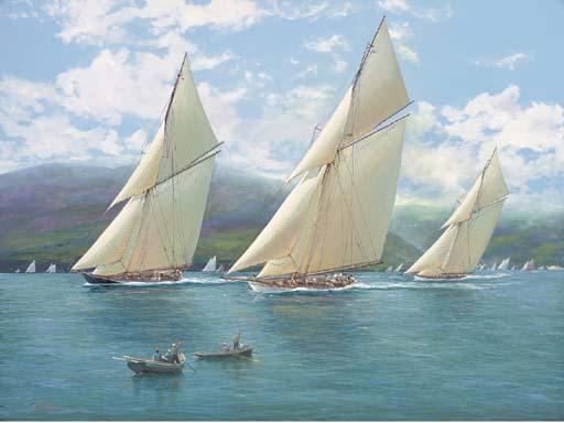 Michael J. Whitehand - Ailsa and Britannia racing at the Royal Clyde Yacht Club Regatta