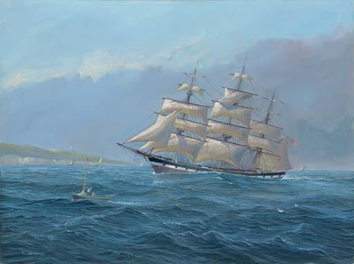 Michael J. Whitehand - The clipper ship Piako off the coast of England