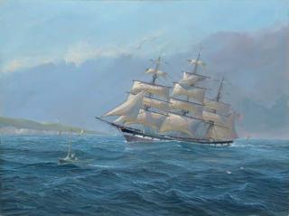 Michael J. Whitehand - The clipper ship Piako off the coast of England