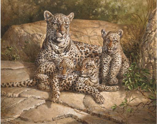 Michael Jackson - A leopard with her cubs