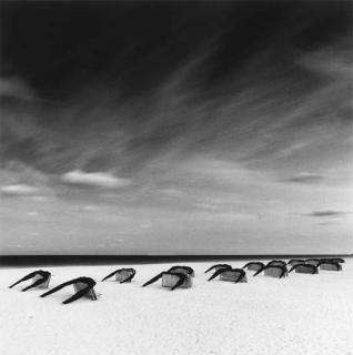 Michael Kenna - Beach Chairs, Pompano Beach, Florida; and Soirée, Beau Rivage, Nice, France (1996)