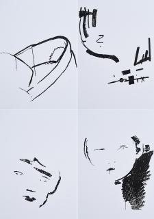 Michael Krebber - Serie von 4 Serigrafien.