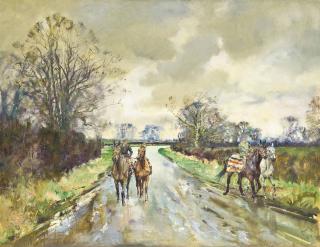 Michael Lyne - A December scene: Hunters at exercise