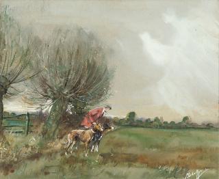 Michael Lyne - Coursing: Holding the dogs (illustrated); and The chase