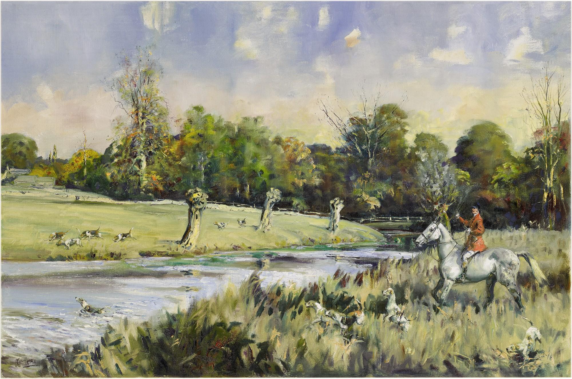 Michael Lyne - The Pack Goes Out For The Lay-On: The Vale Of The White Horse Hunt At Eastleach