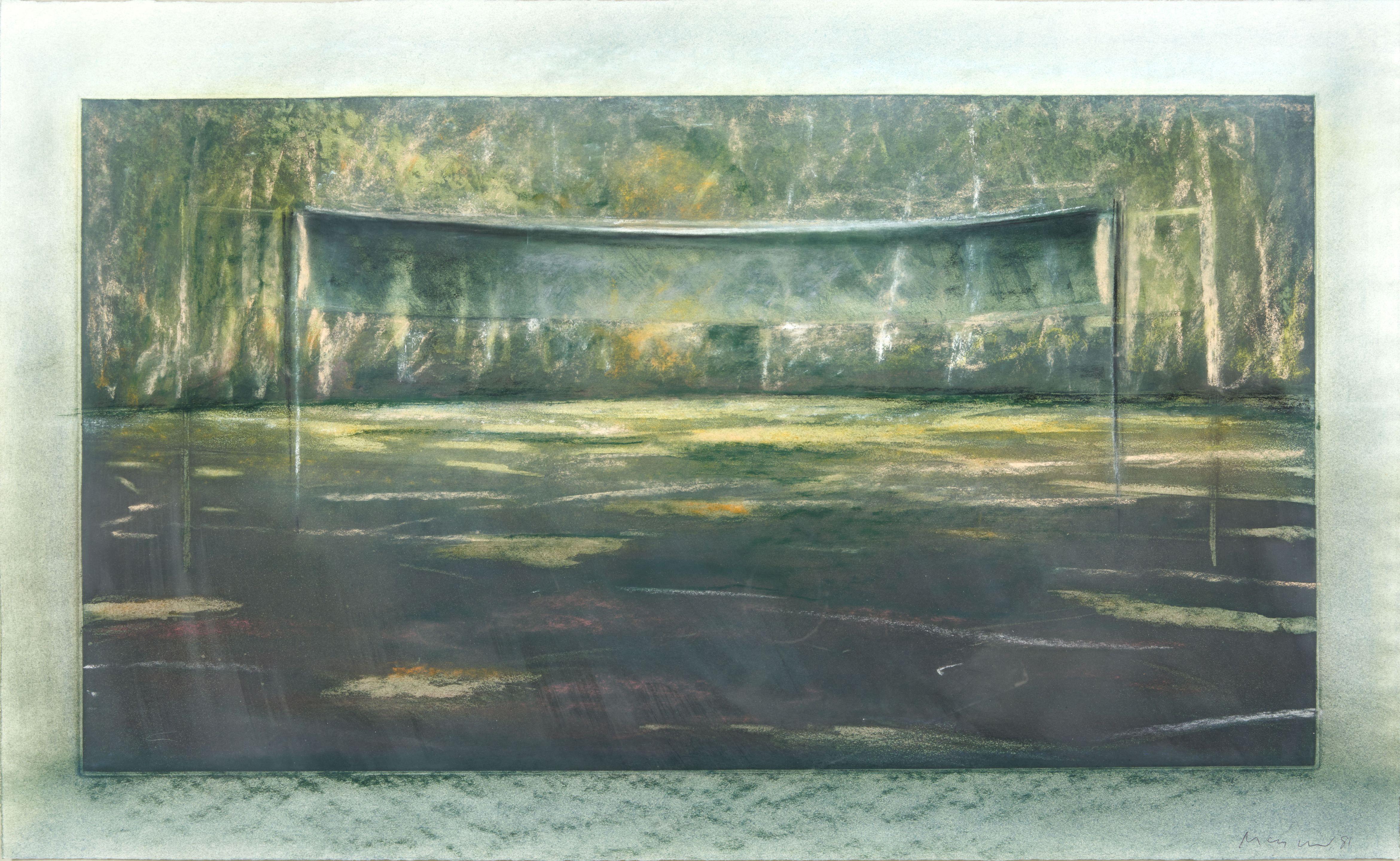 Michael Mazur - The Net 22 1/4 x 36 in. (56.5 x 91.5 cm) framed 29 x 42 1/2 x 1 in.