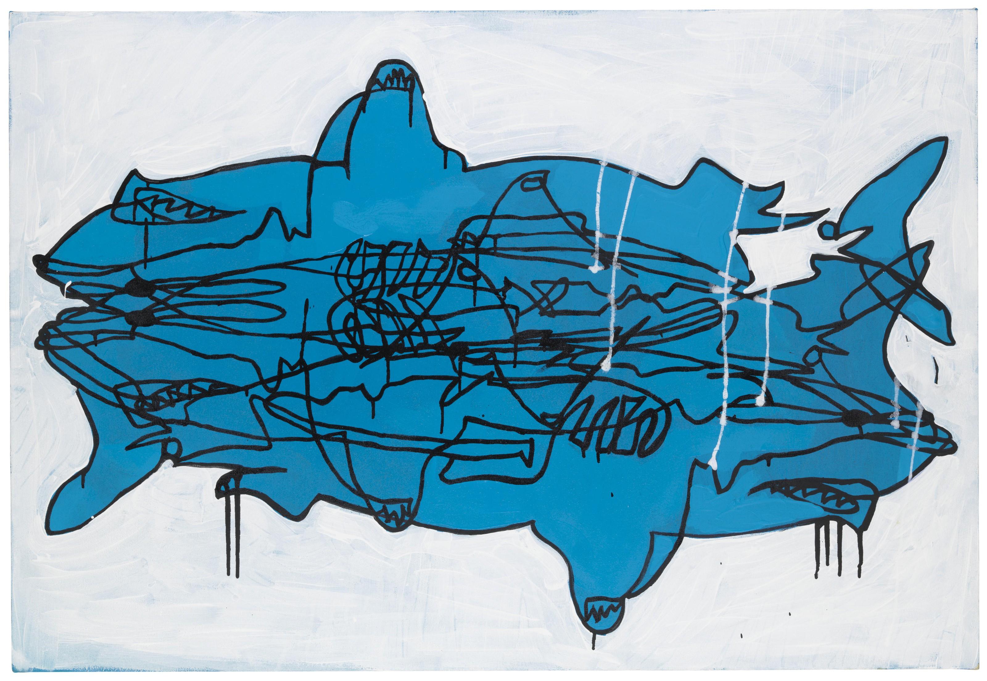 Michael Myers - Untitled Abstract (Red, White and Blue)