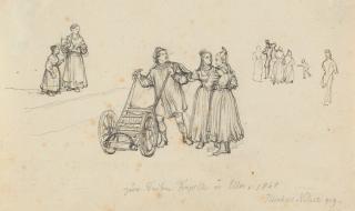 Michael Neher - 2 Bll.: Figuren auf städtischer Straße.