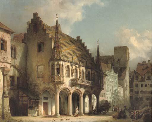 Michael Neher - Townsfolk on the Münsterplatz, Freiburg