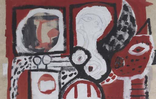 Michael Nicholls - Untitled (Red, Black And White)