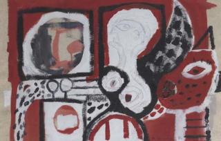 Michael Nicholls - Untitled (Red, Black And White)