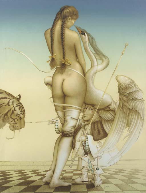 Michael Parkes - Leda and the Swan