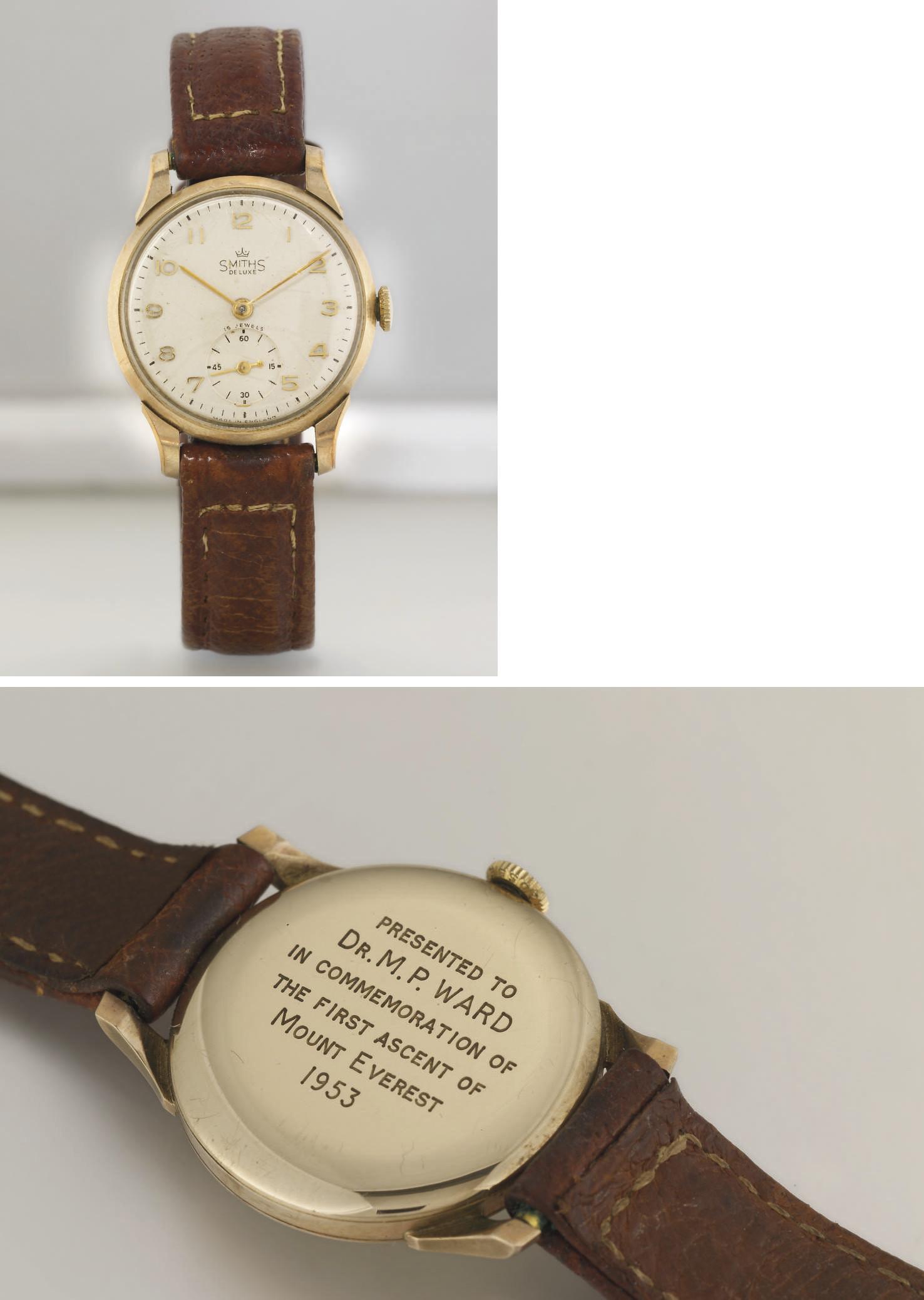 Michael Phelps Ward, CBE, MD, FRCS - A Smiths gold wristwatch worn by Michael Ward on the British Mount Everest Expedition, 1953