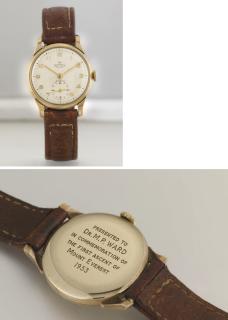 Michael Phelps Ward, CBE, MD, FRCS - A Smiths gold wristwatch worn by Michael Ward on the British Mount Everest Expedition, 1953