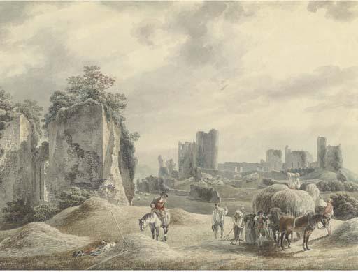 Michael Rooker, A.R.A. - Haymaking Near Pevensey Castle, Sussex