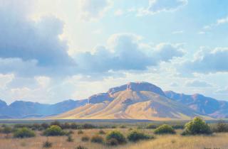 Michael Stack - April in the Whetstones 24 x 36 in. framed 32 x 44 in.