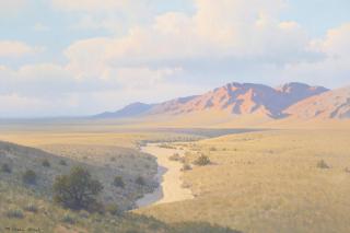 Michael Stack - Manzano\'s in Late Afternoon Light (New Mexico) 20 x 30 in. framed 28 x 38 in.